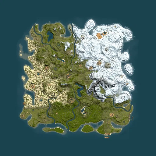 Rust map seed 985750, 5500x5500m top-down preview