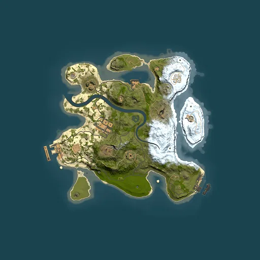 Rust map seed 2127192950, 2500x2500m top-down preview