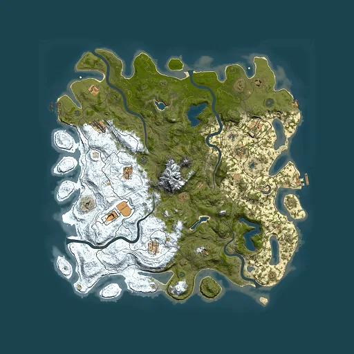 Rust map seed 2093559703, 5000x5000m top-down preview