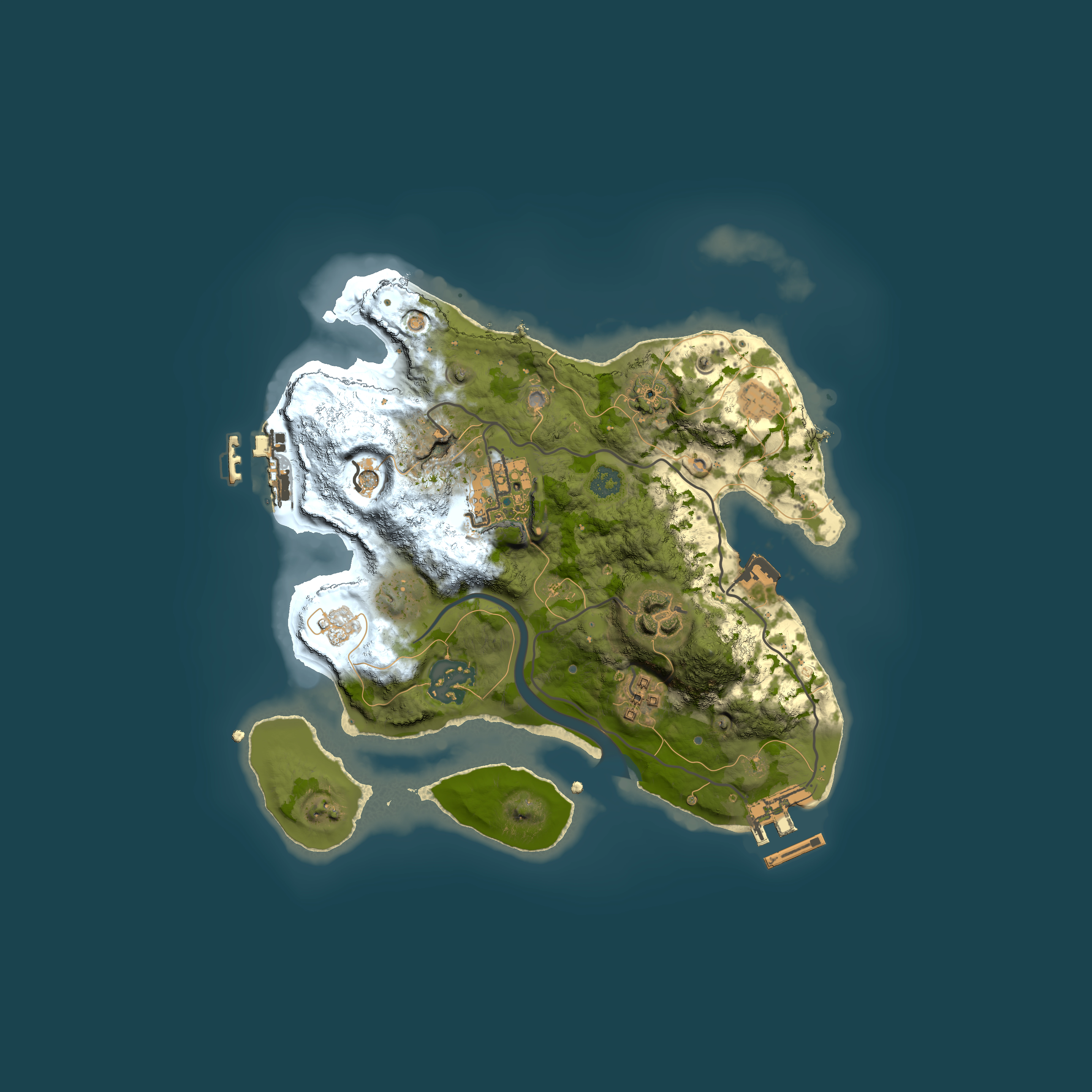 Full top-down render of Rust map seed 534239570, 2500x2500m