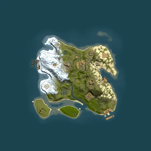 Rust map seed 534239570, 2500x2500m top-down preview