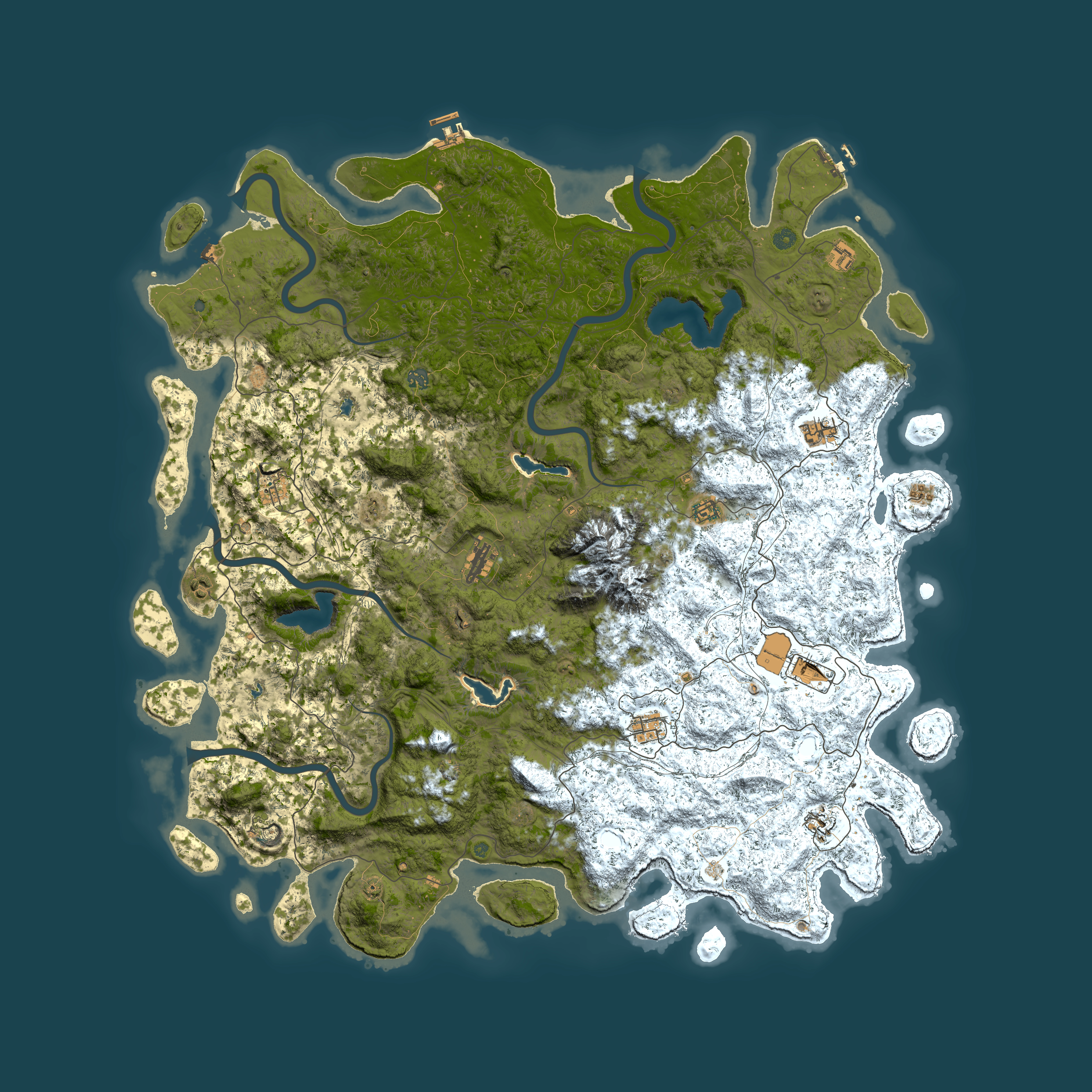 Full top-down render of Rust map seed 274712261, 6000x6000m