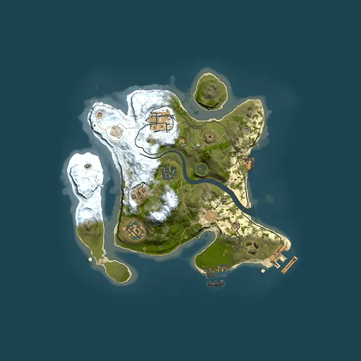Rust map seed 2079152671, 2500x2500m top-down preview
