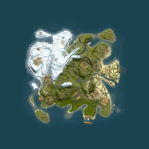 Rust map seed 827141497, 3000x3000m top-down preview
