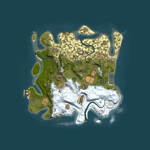Rust map seed 28615676, 3500x3500m top-down preview