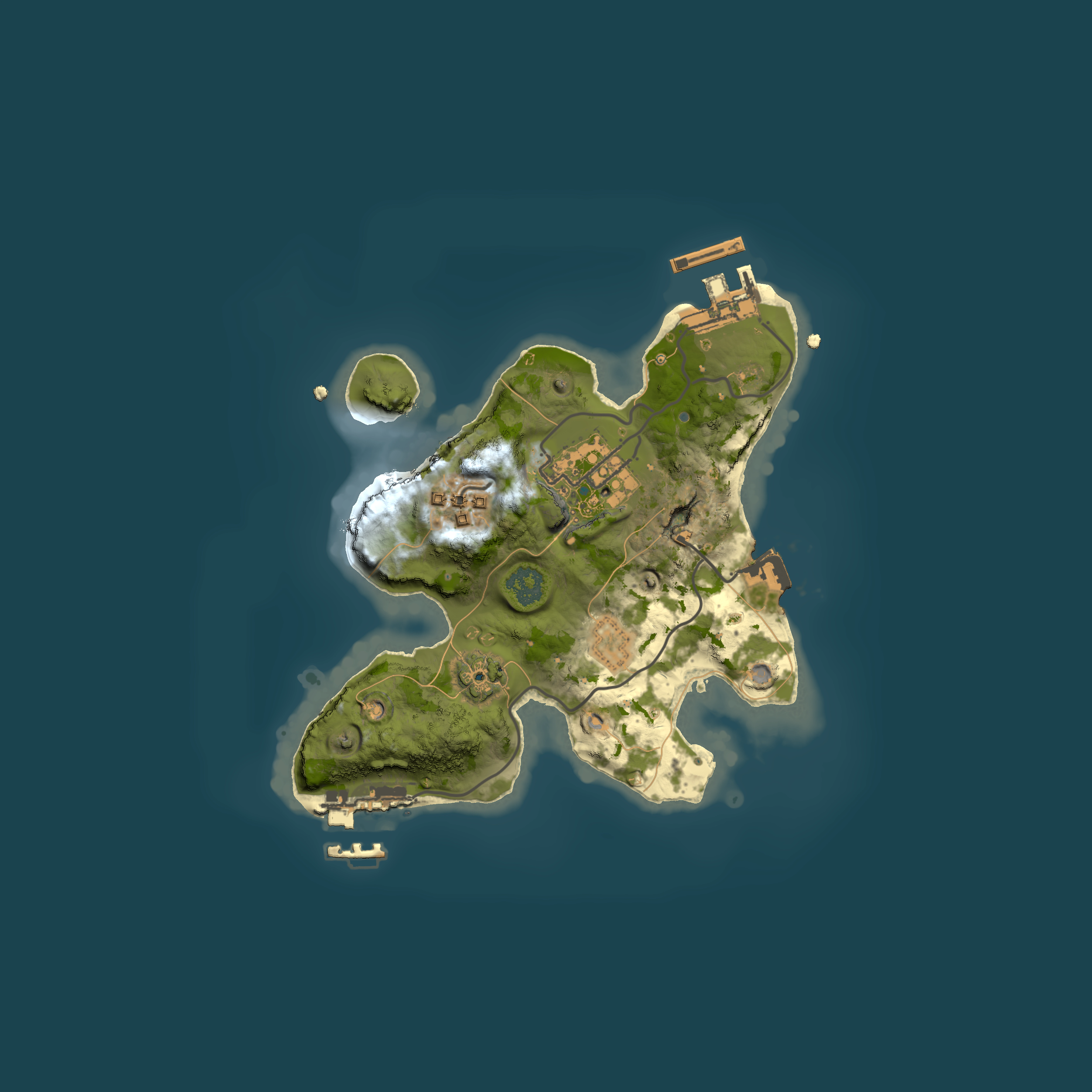 Full top-down render of Rust map seed 1600541886, 2000x2000m