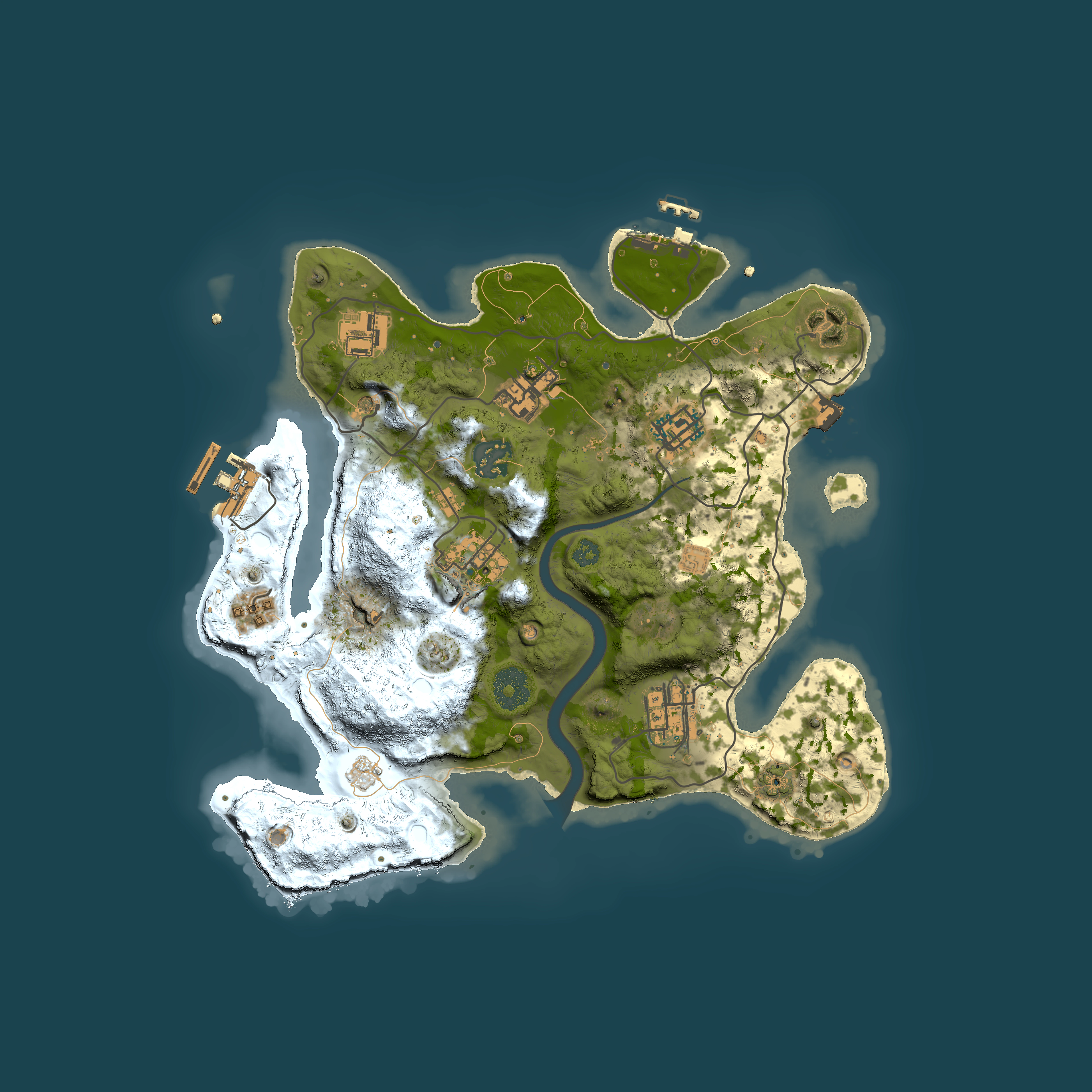 Full top-down render of Rust map seed 1152976398, 3000x3000m