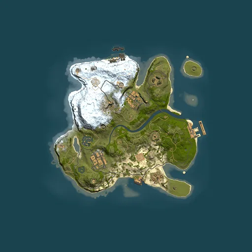 Rust map seed 2004964498, 2500x2500m top-down preview