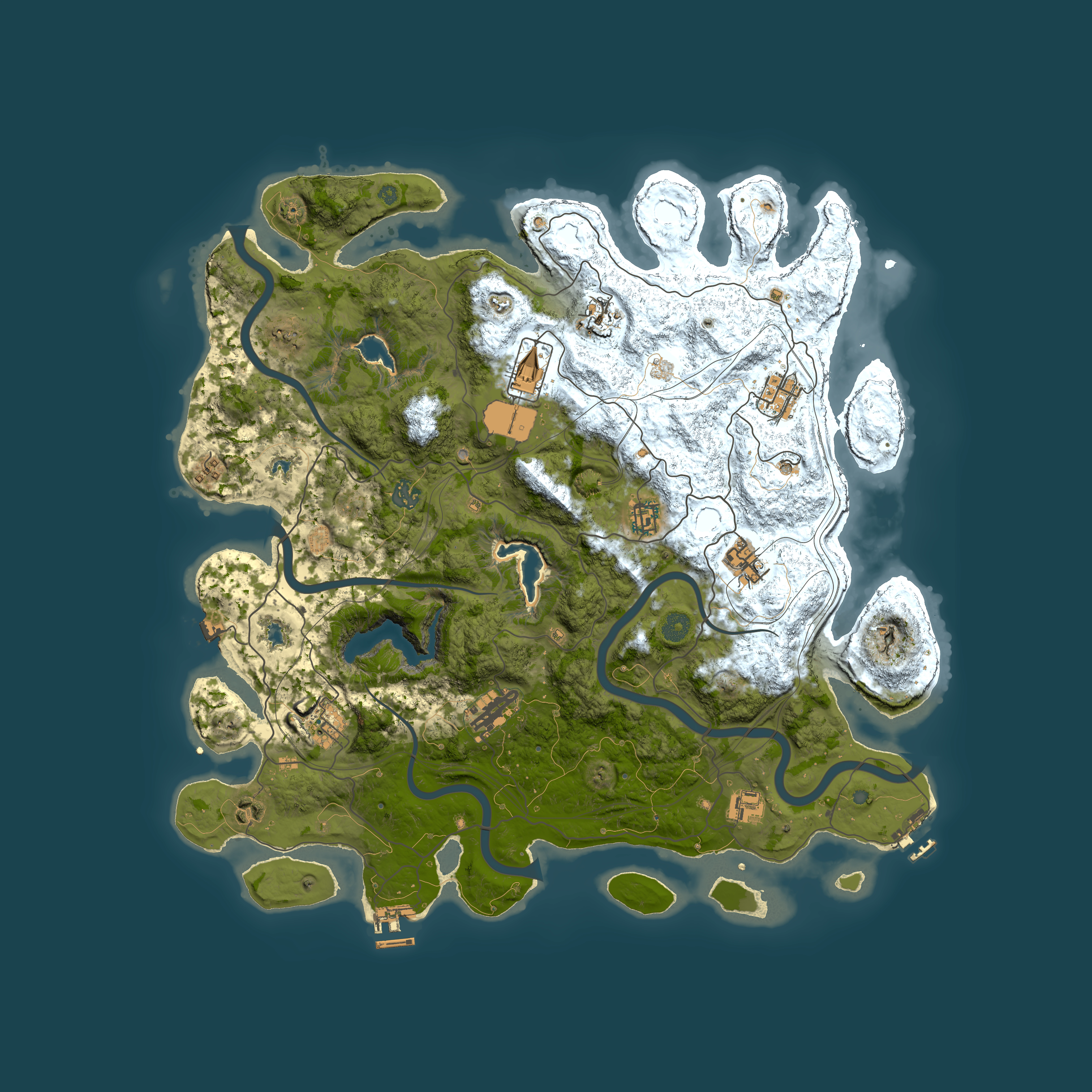 Full top-down render of Rust map seed 1533162998, 4500x4500m