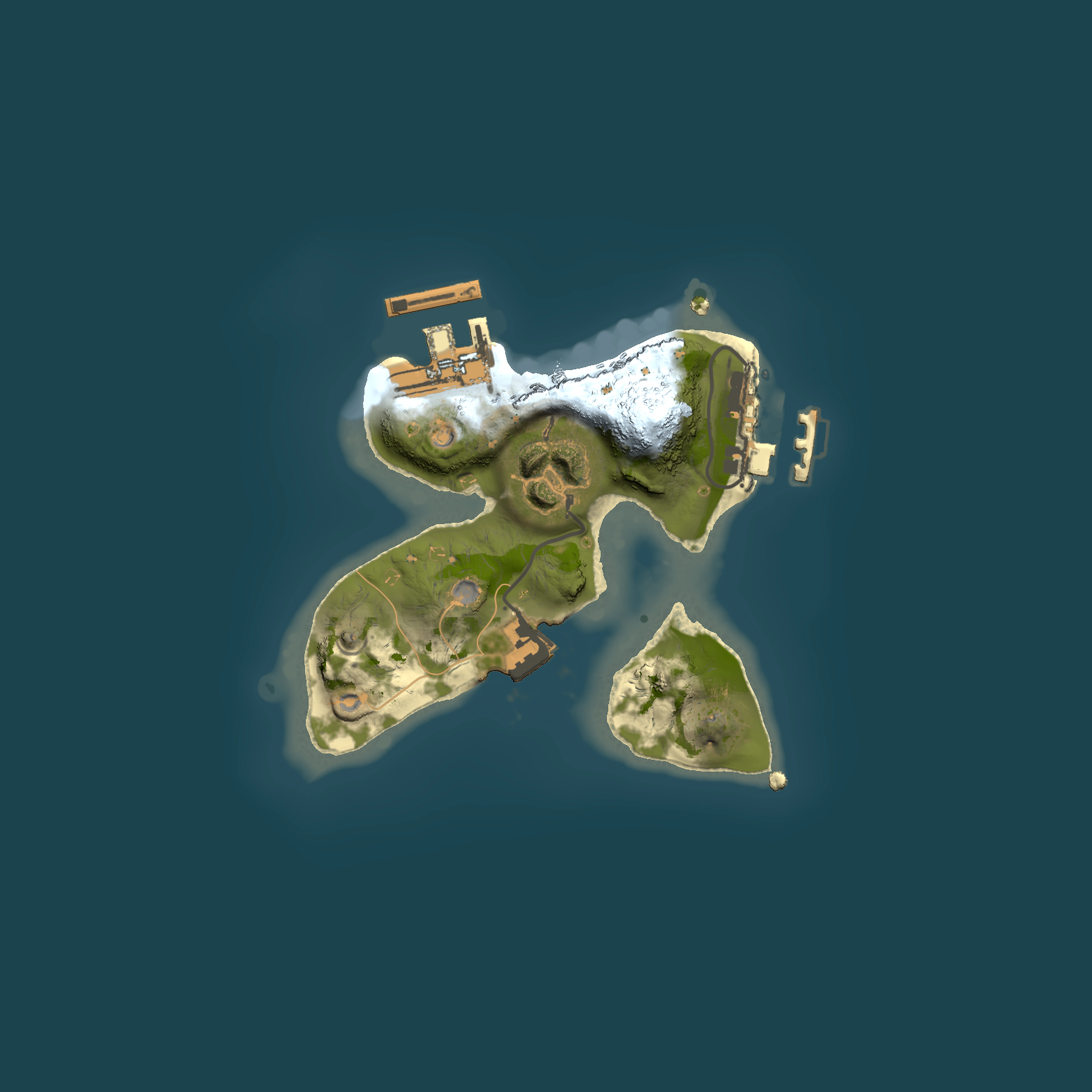 Full top-down render of Rust map seed 240763617, 1500x1500m