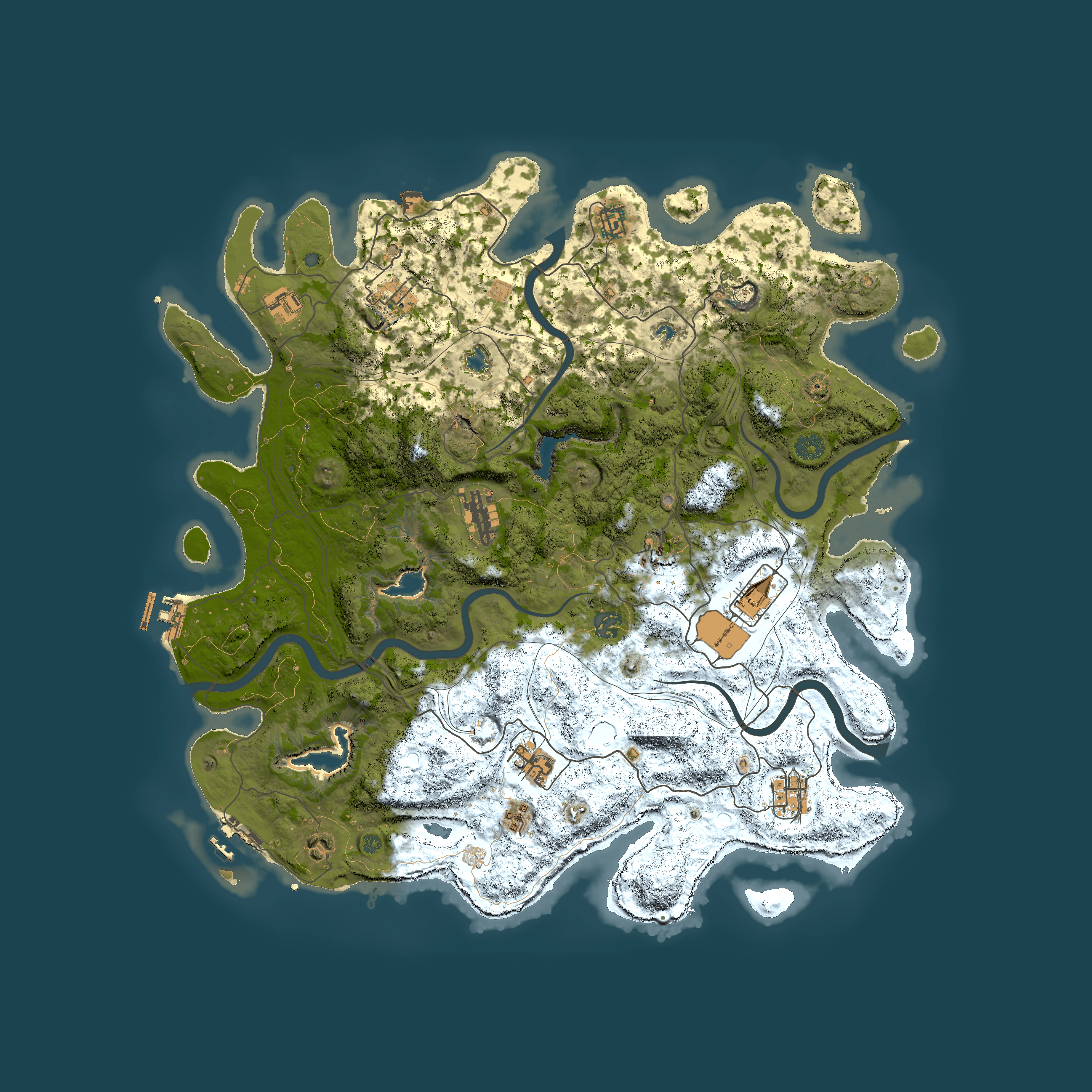 Full top-down render of Rust map seed 565958911, 4500x4500m
