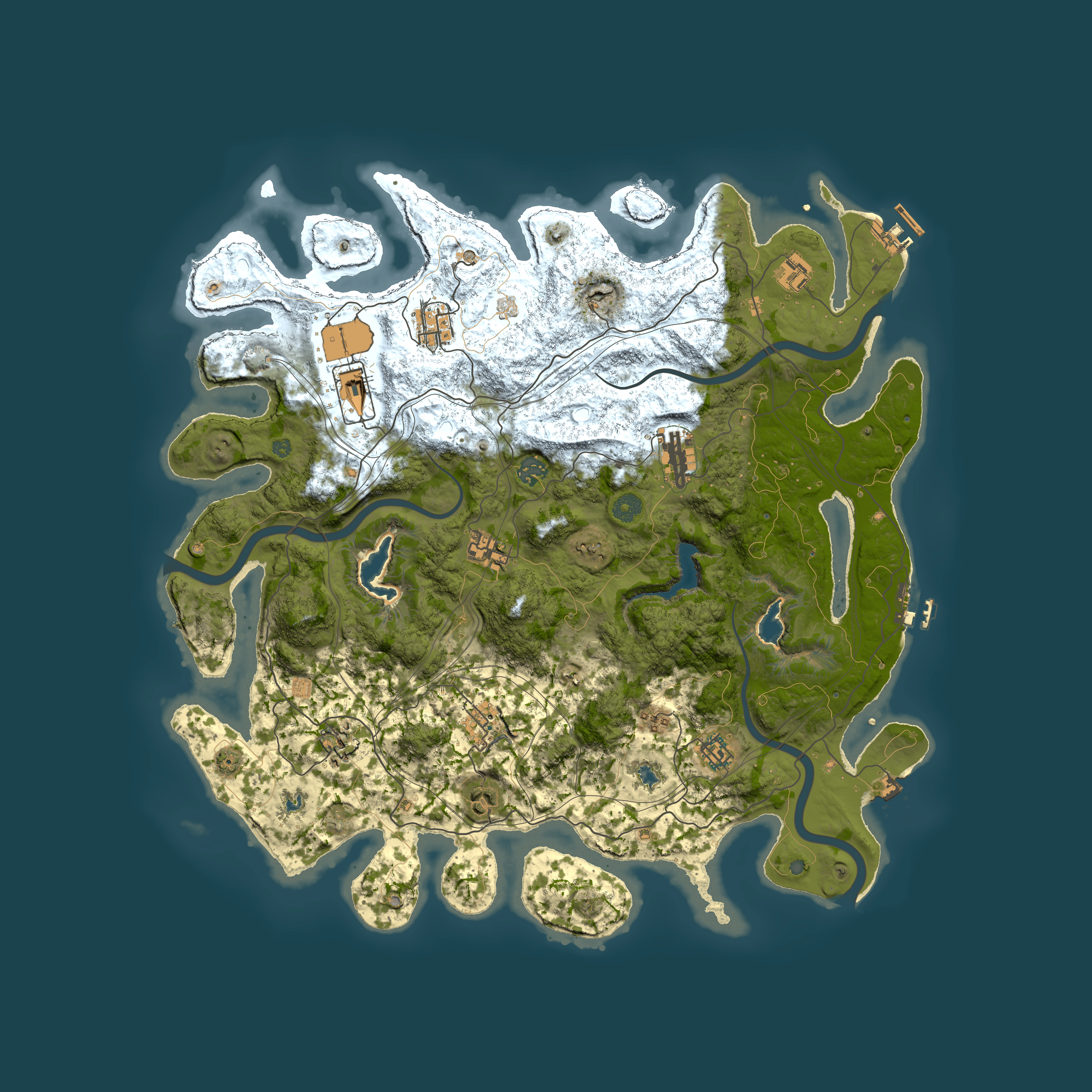 Full top-down render of Rust map seed 1344679086, 4500x4500m