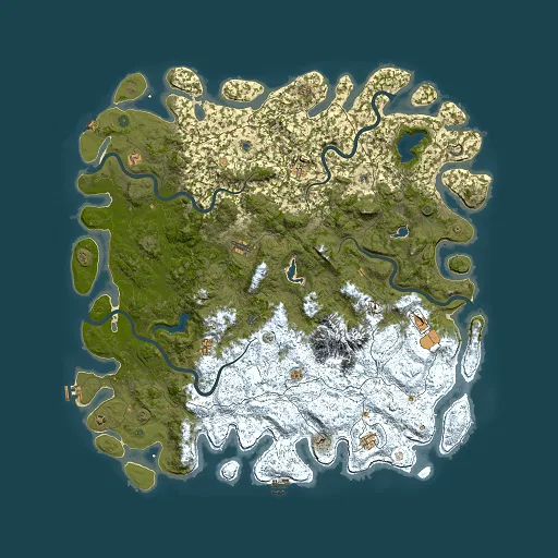 Rust map seed 2023038388, 6000x6000m top-down preview