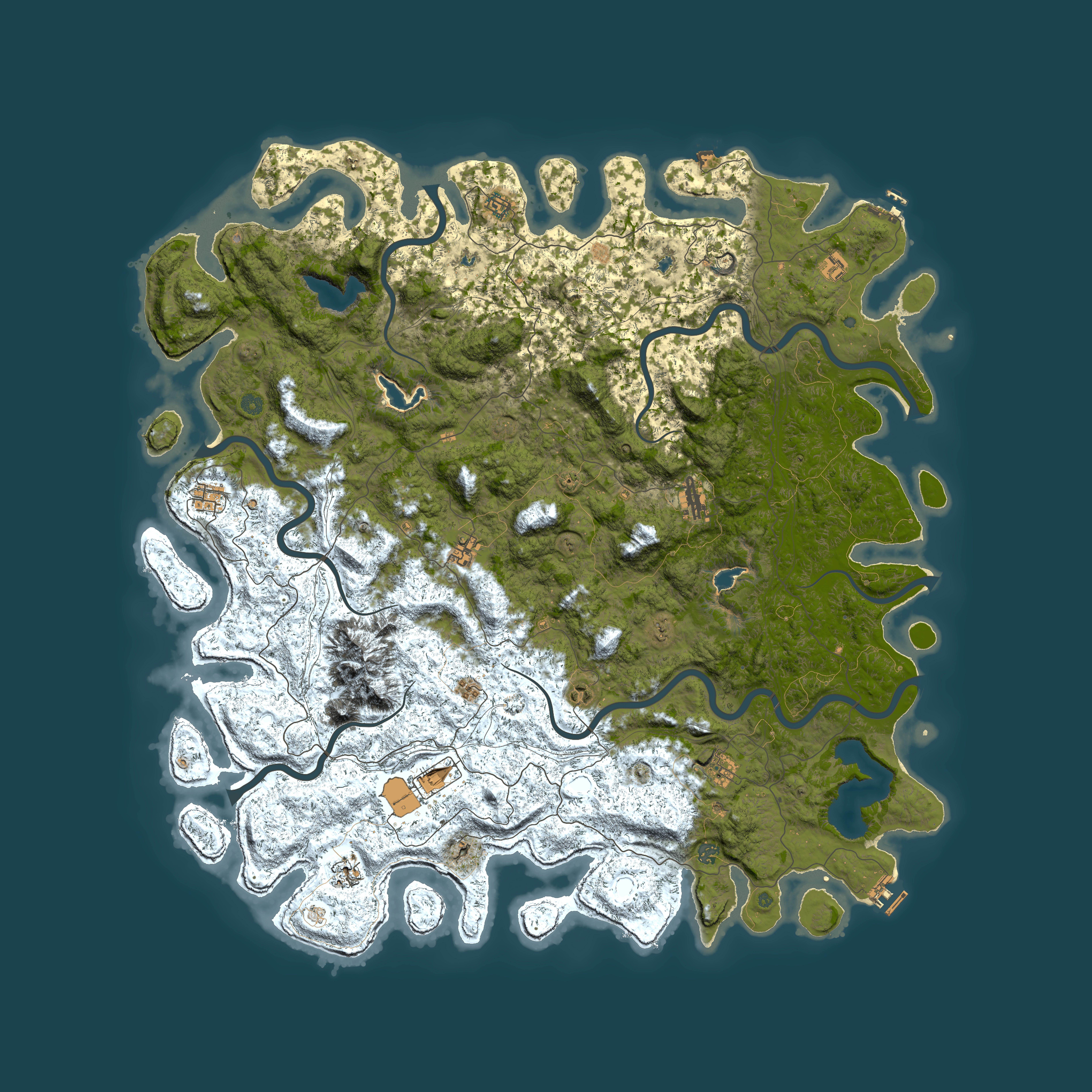Full top-down render of Rust map seed 214808513, 6000x6000m