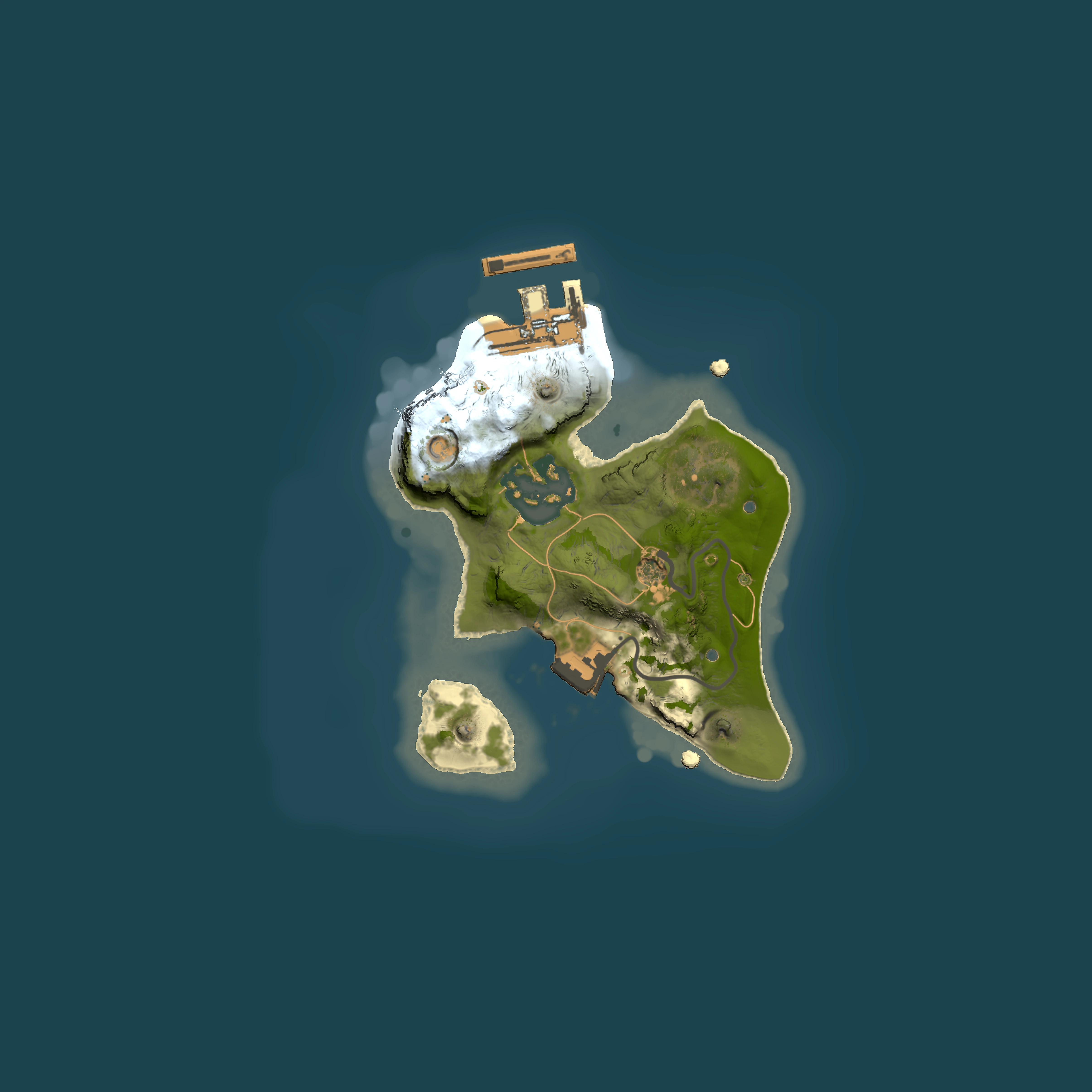 Full top-down render of Rust map seed 1167114989, 1500x1500m