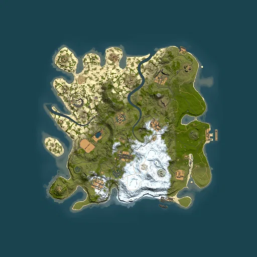 Rust map seed 234119060, 3500x3500m top-down preview