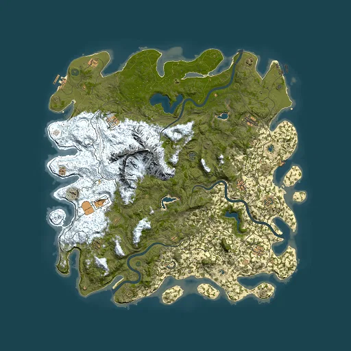 Rust map seed 2055301365, 5500x5500m top-down preview