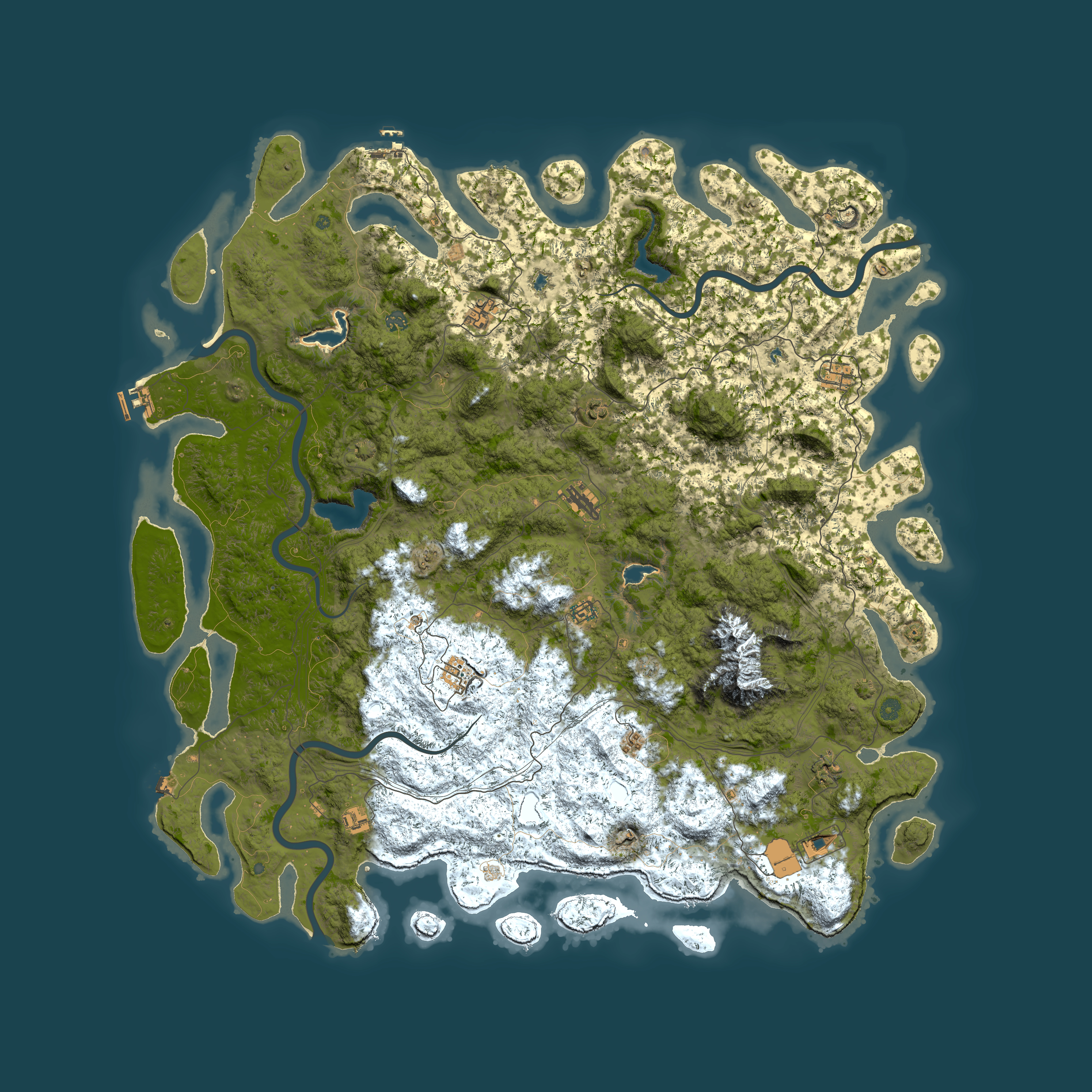 Full top-down render of Rust map seed 1548351324, 6000x6000m