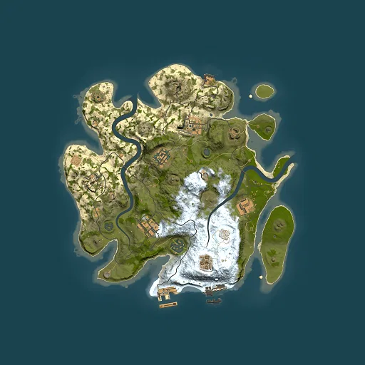 Rust map seed 2057140929, 3000x3000m top-down preview