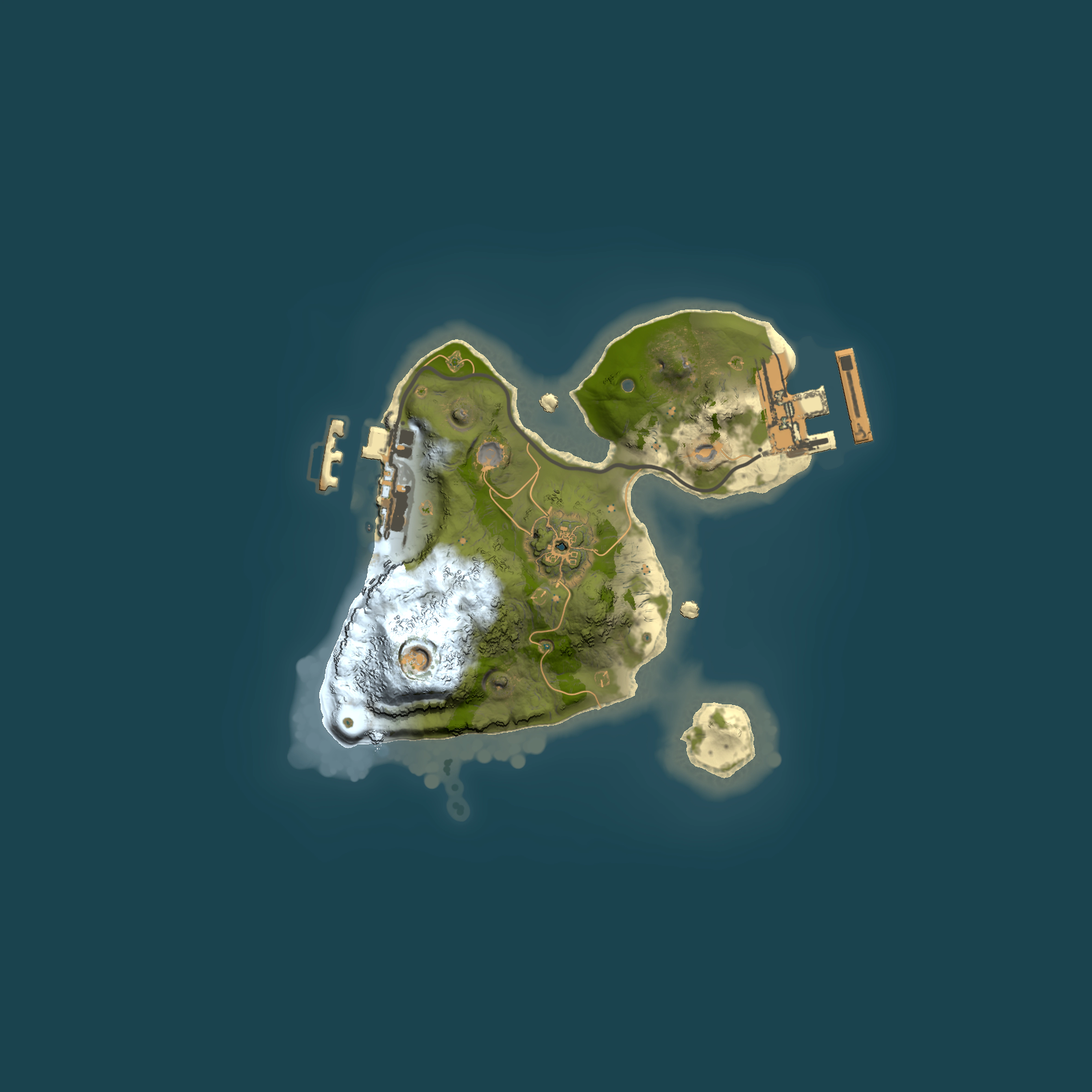 Full top-down render of Rust map seed 1821675980, 1500x1500m