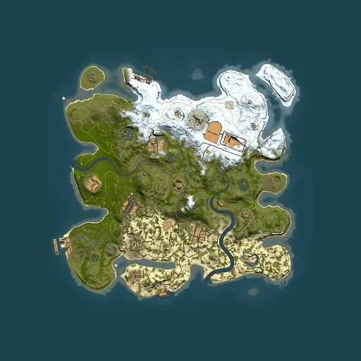 Rust map seed 272852800, 3500x3500m top-down preview