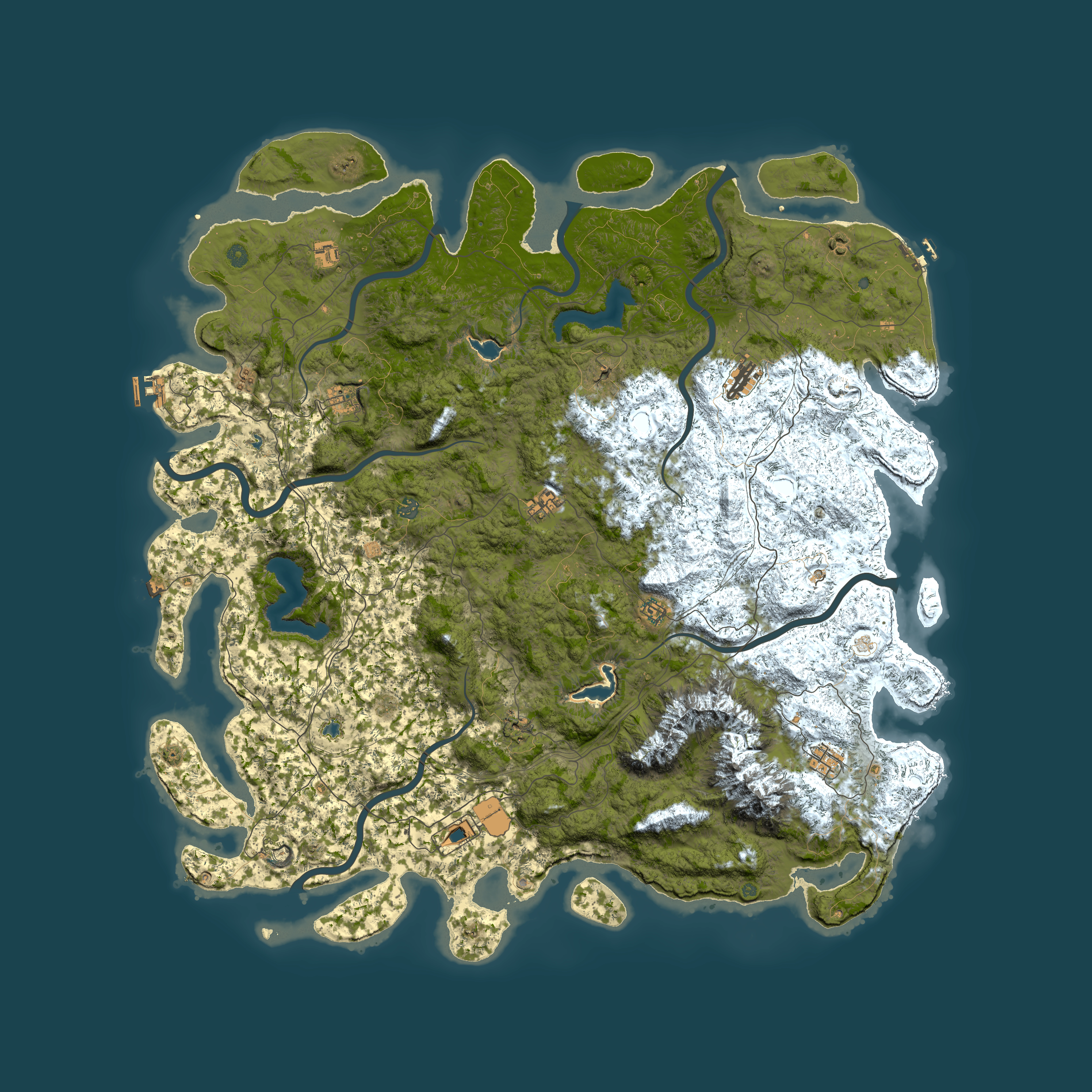 Full top-down render of Rust map seed 1680686242, 6000x6000m