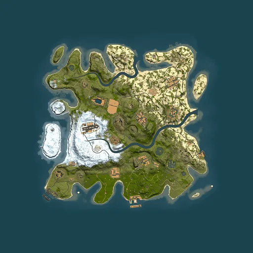 Rust map seed 1531979950, 3500x3500m top-down preview