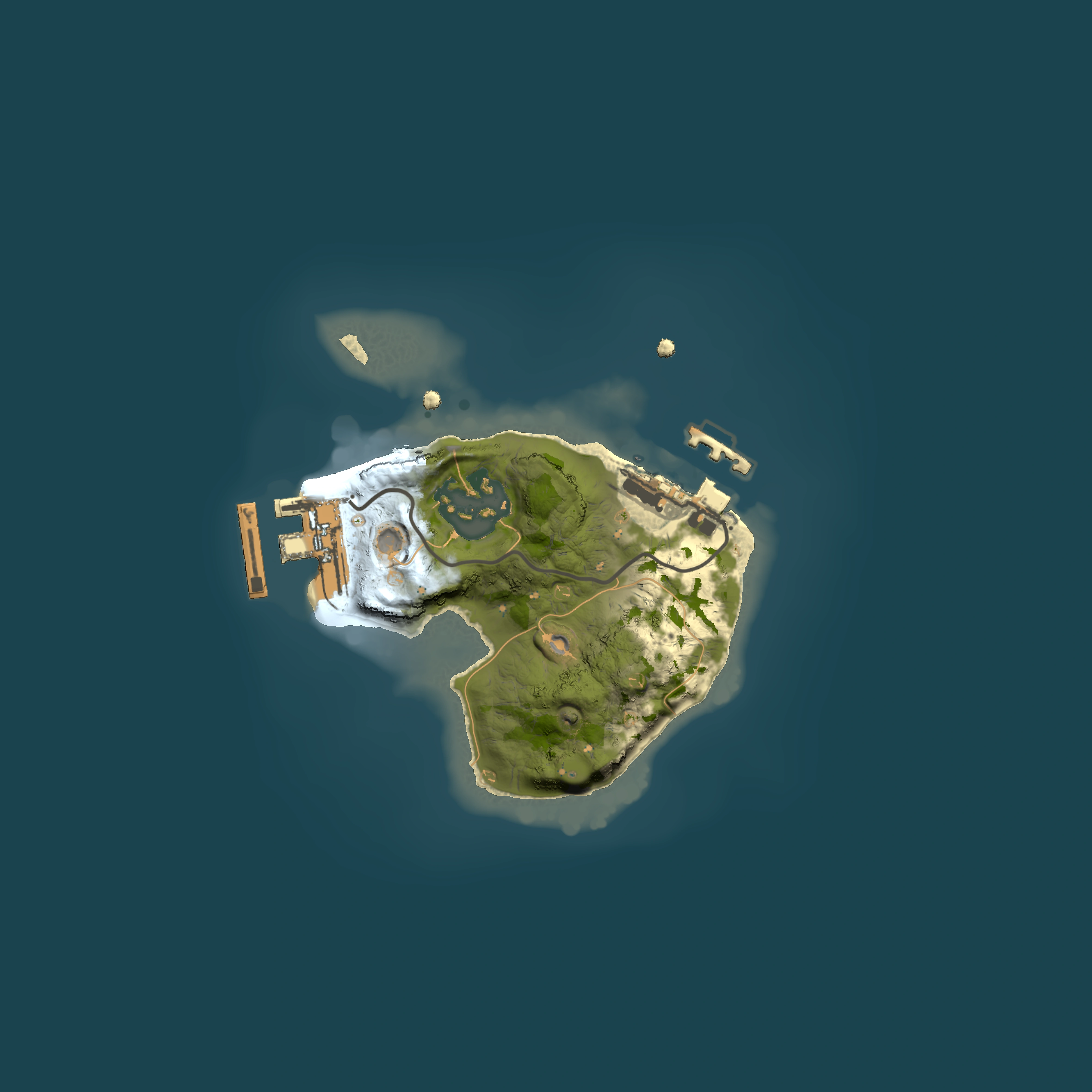 Full top-down render of Rust map seed 169733179, 1500x1500m