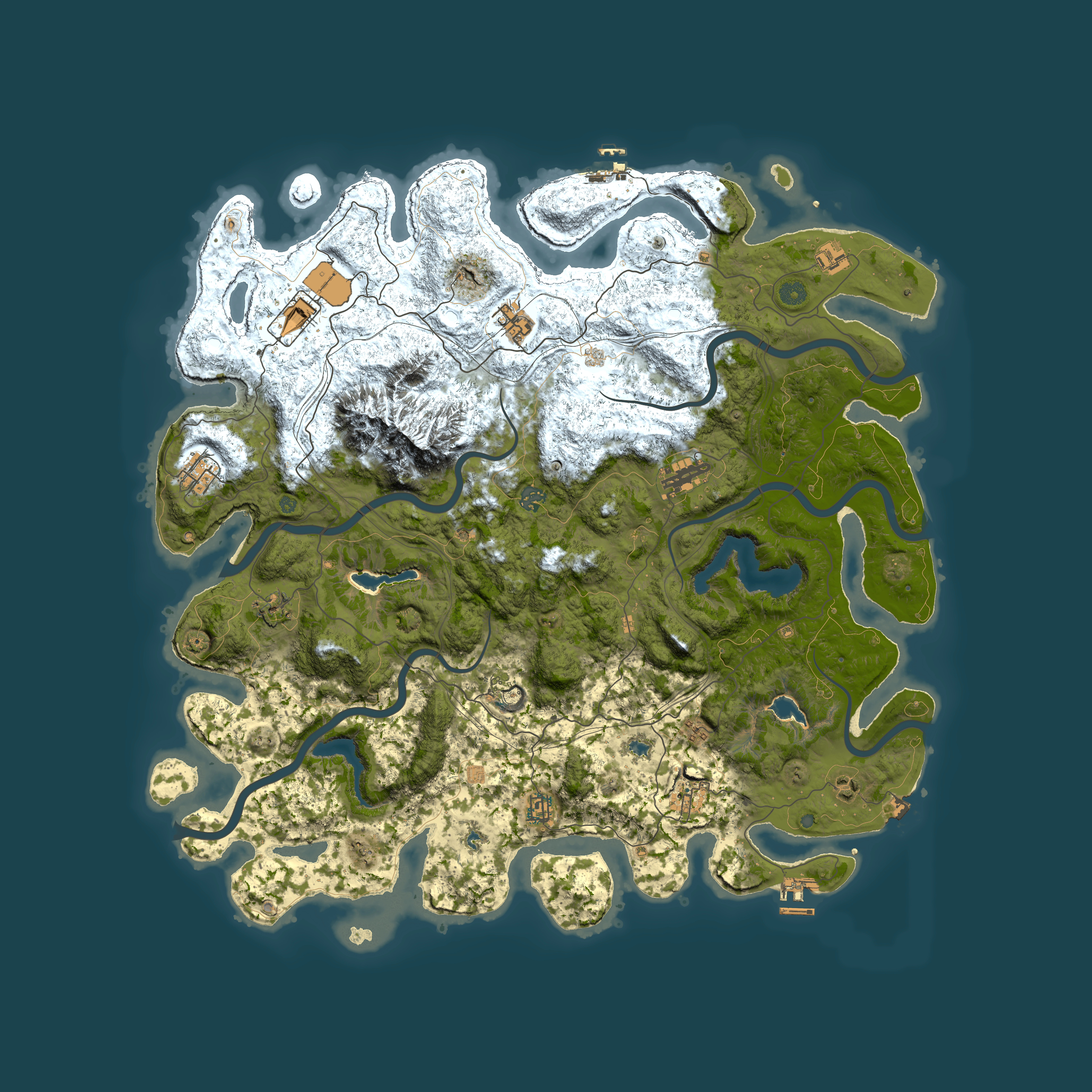 Full top-down render of Rust map seed 1862452981, 5000x5000m