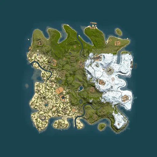 Rust map seed 1760338116, 4000x4000m top-down preview