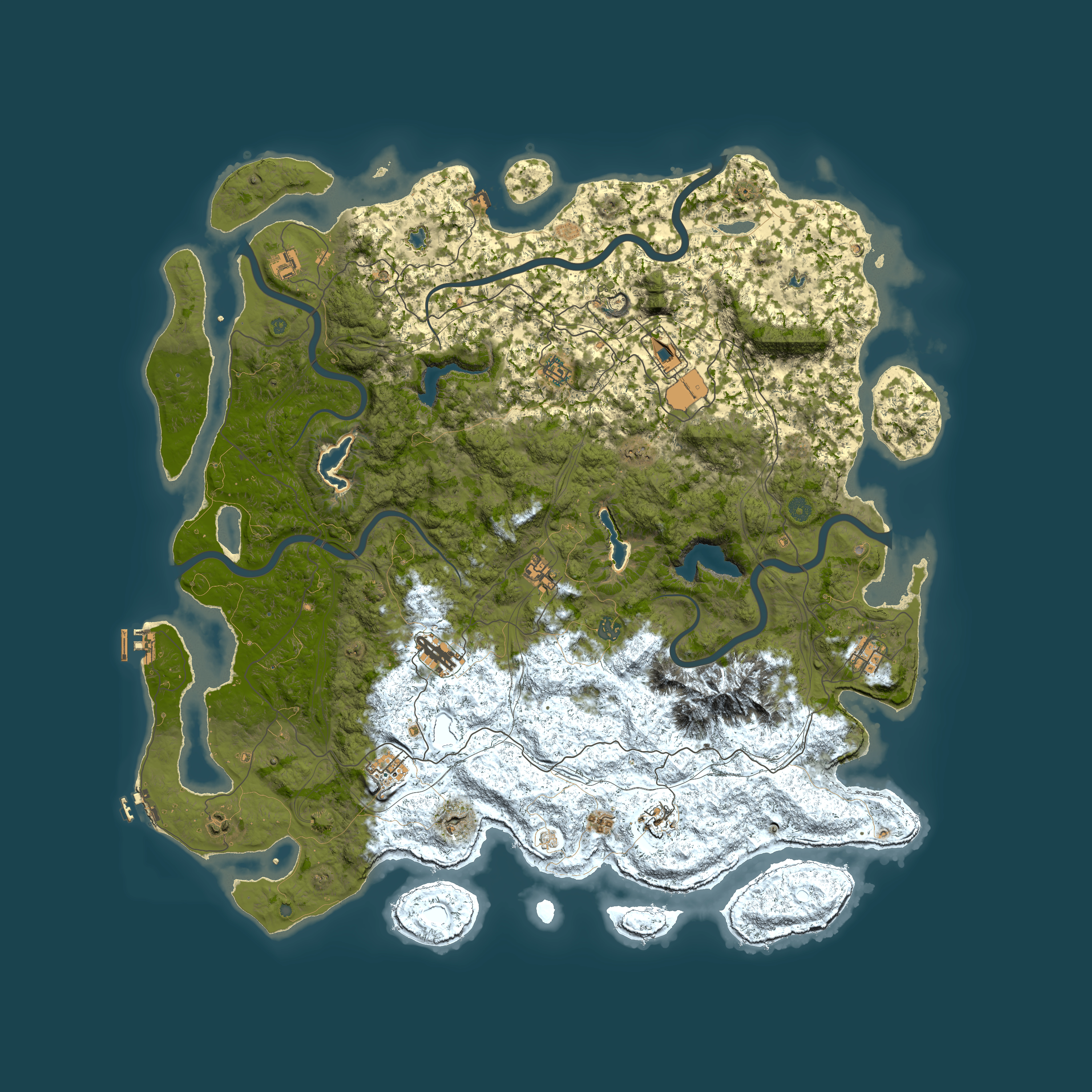 Full top-down render of Rust map seed 131778769, 5500x5500m