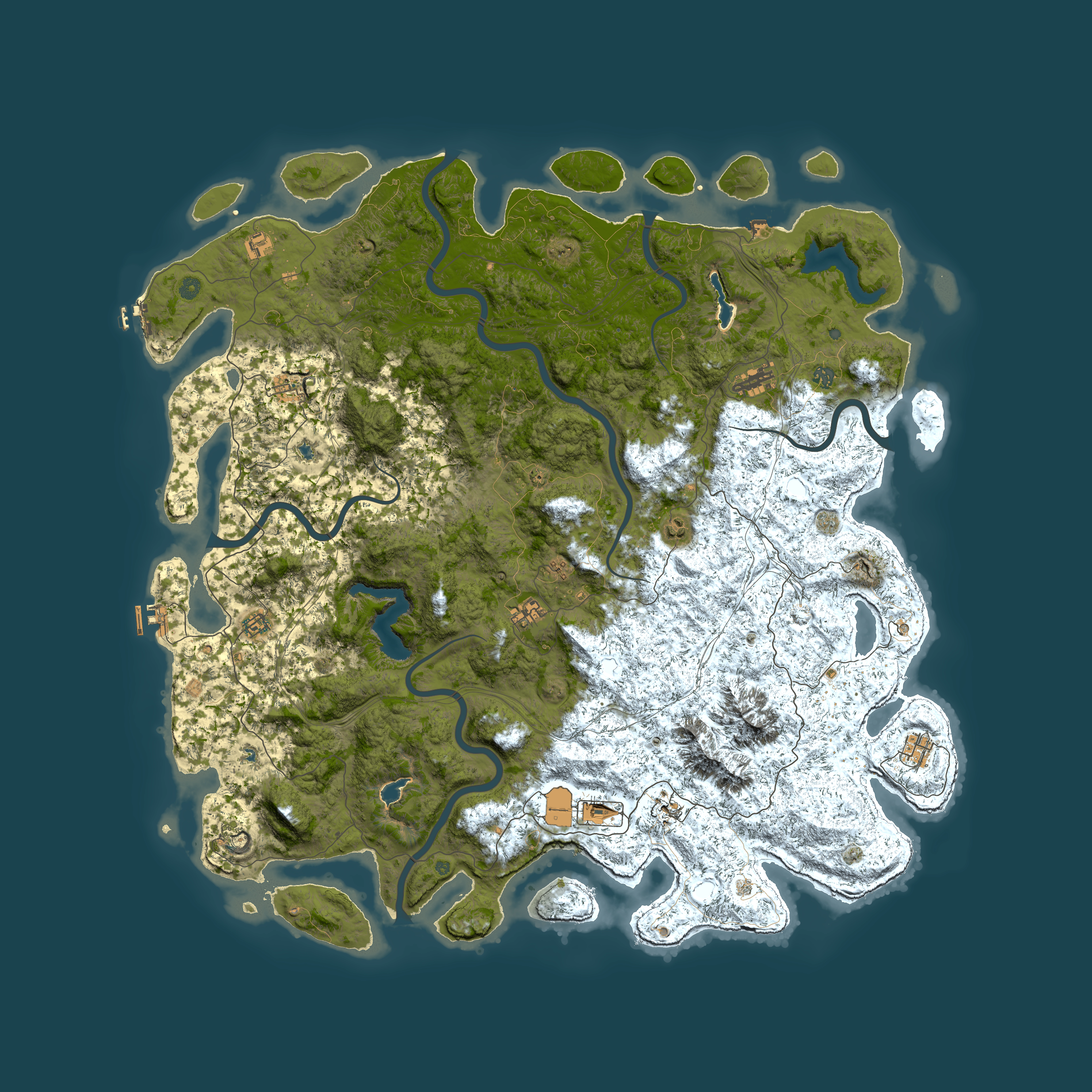 Full top-down render of Rust map seed 1854087130, 6000x6000m