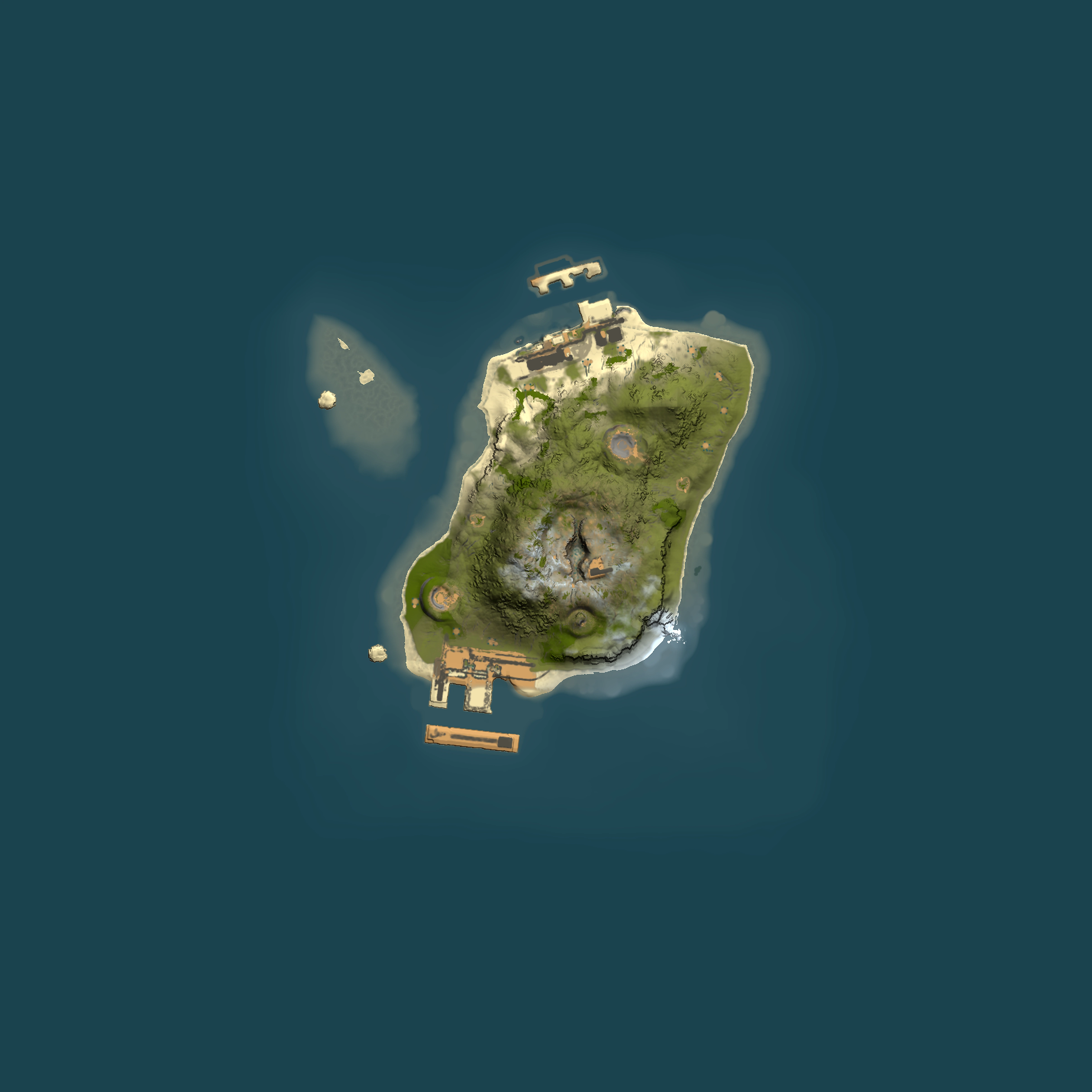 Full top-down render of Rust map seed 130951063, 1500x1500m