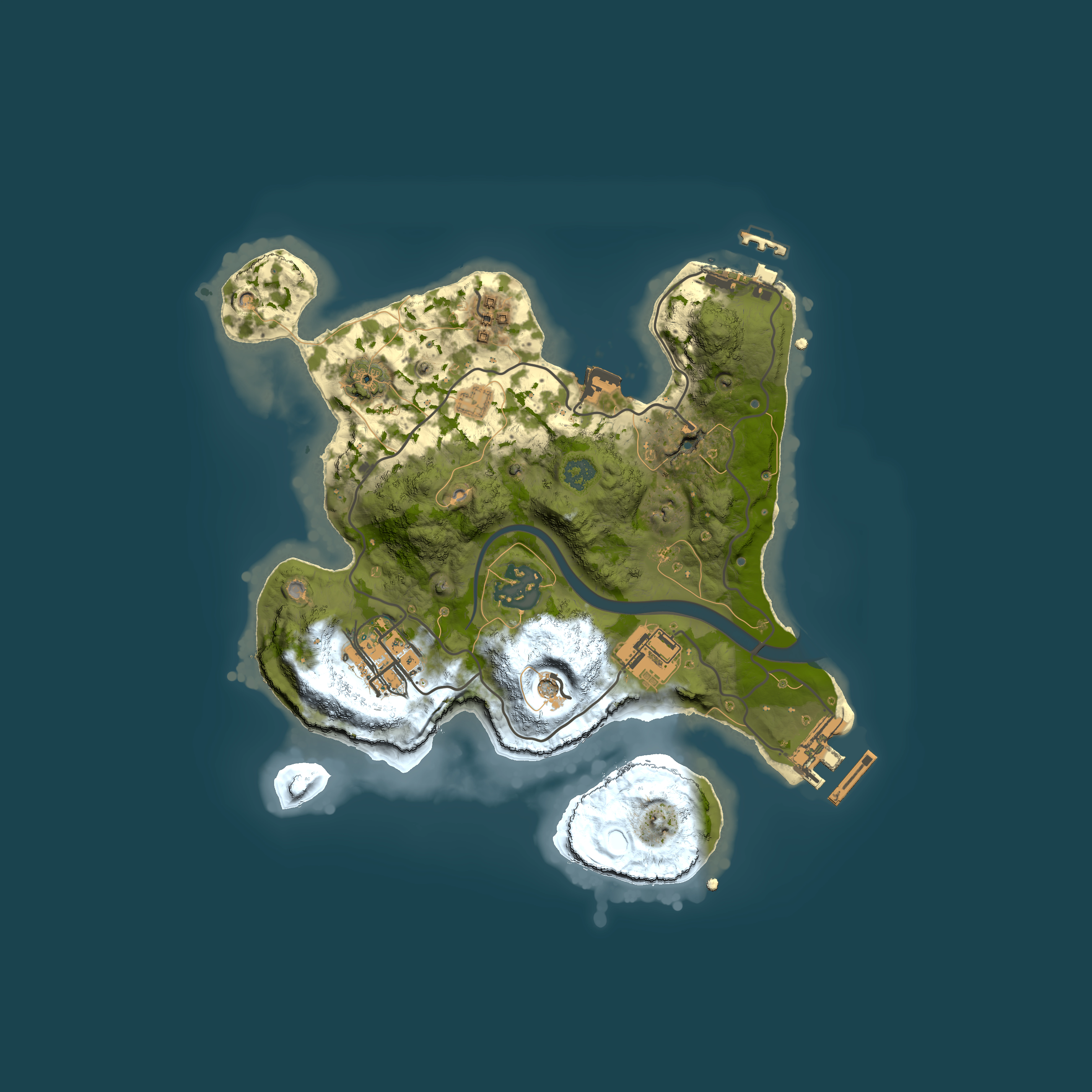 Full top-down render of Rust map seed 1866928682, 2500x2500m