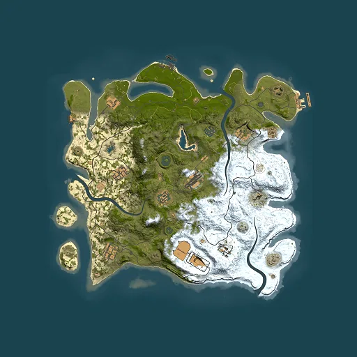Rust map seed 1317088471, 4000x4000m top-down preview