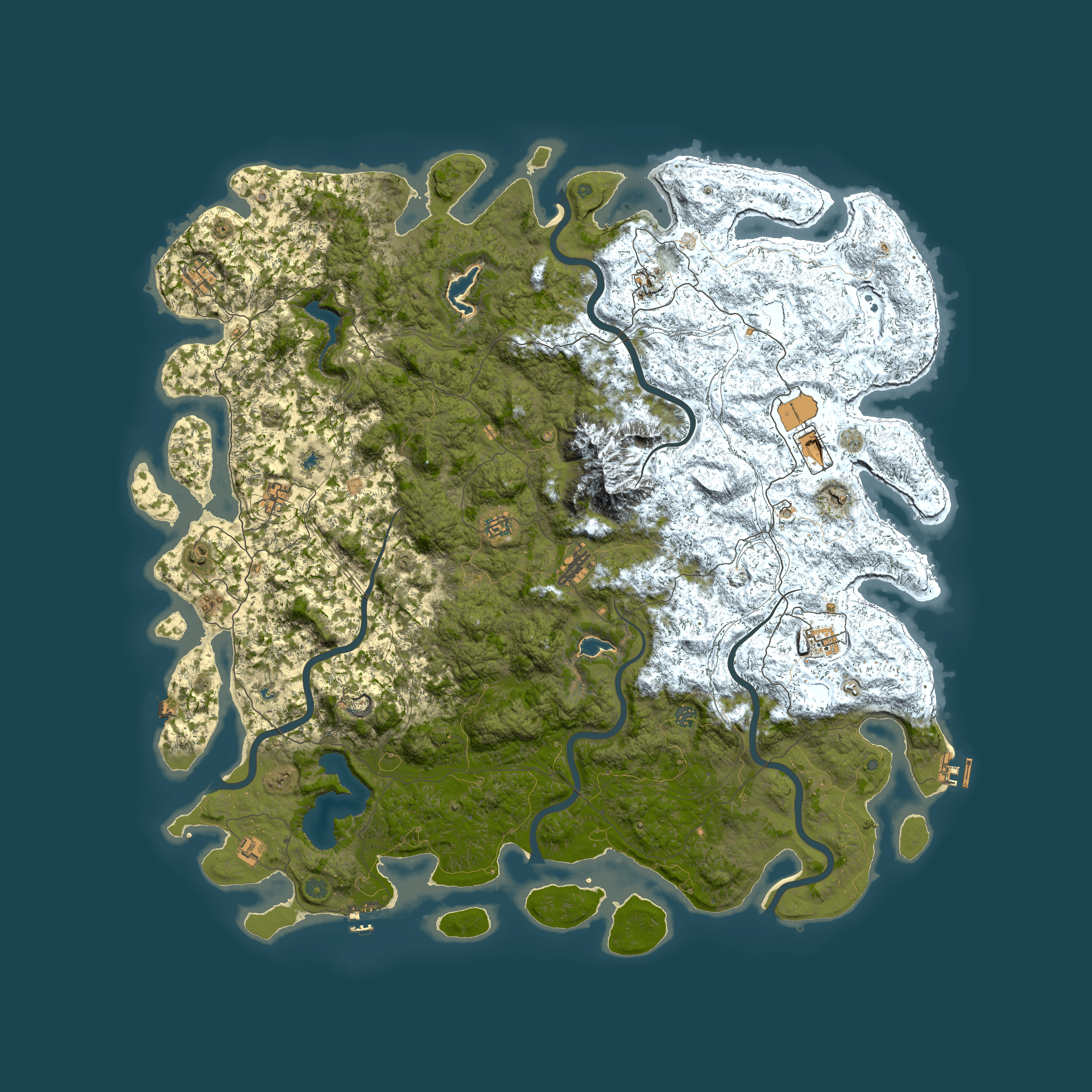 Full top-down render of Rust map seed 885511239, 6000x6000m