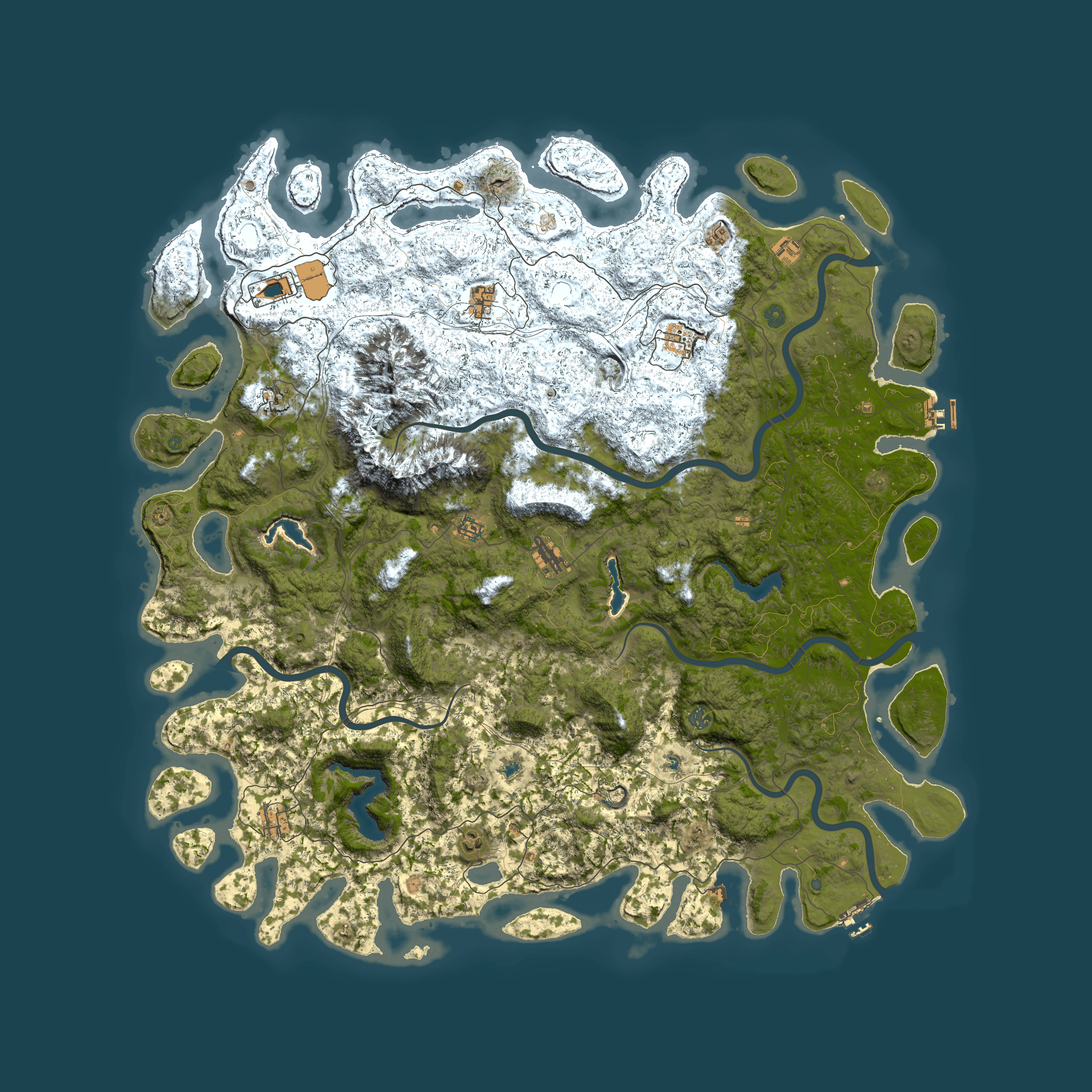 Full top-down render of Rust map seed 30752438, 6000x6000m