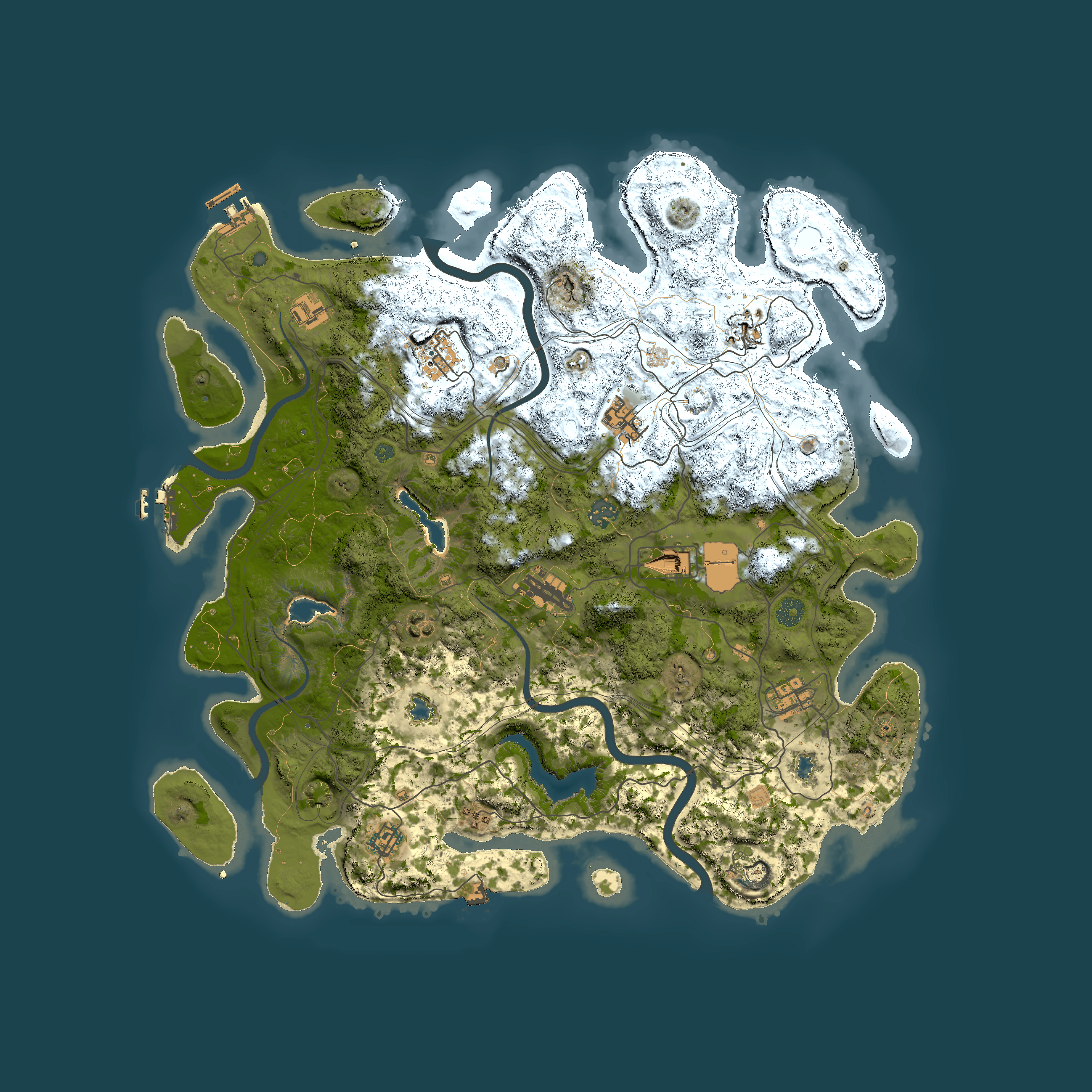 Full top-down render of Rust map seed 707169960, 4500x4500m