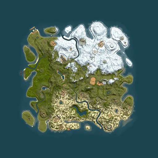 Rust map seed 707169960, 4500x4500m top-down preview