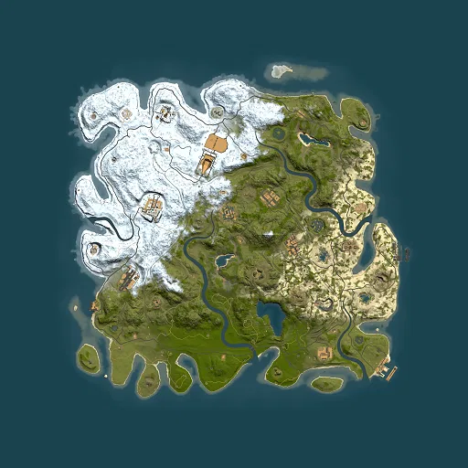 Rust map seed 939396001, 4500x4500m top-down preview