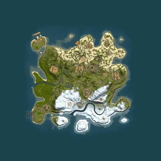 Rust map seed 1884069594, 3000x3000m top-down preview