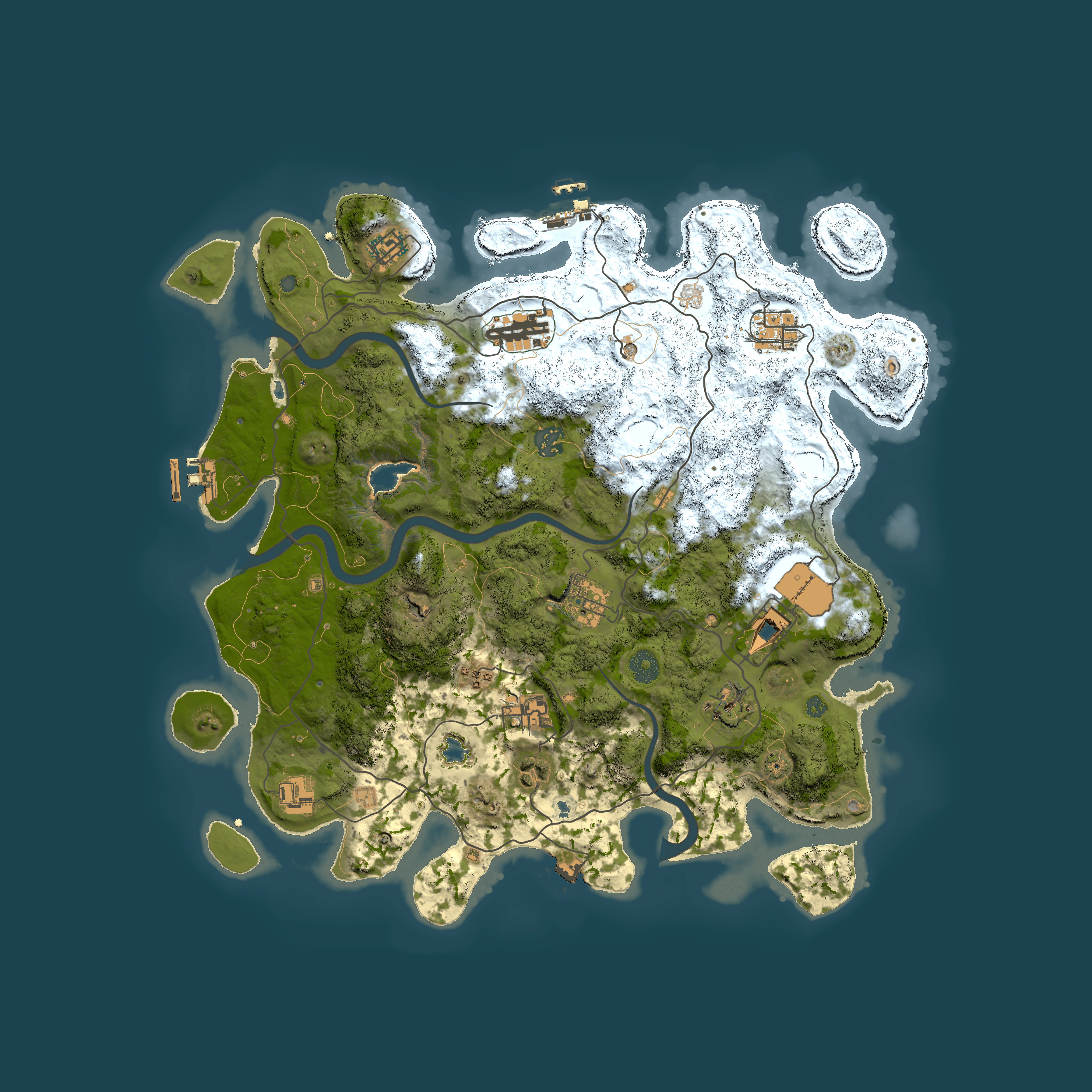 Full top-down render of Rust map seed 621448379, 4000x4000m