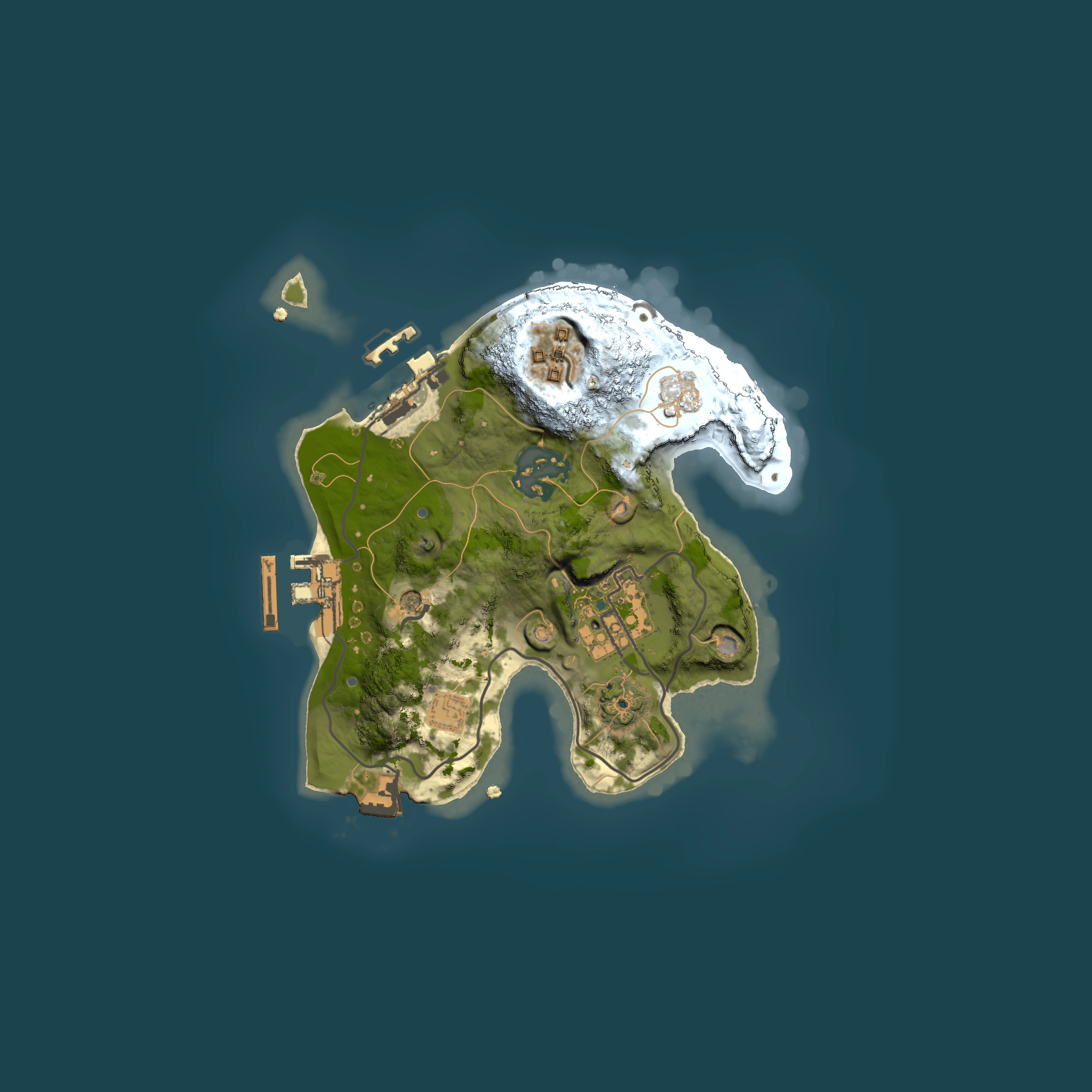 Full top-down render of Rust map seed 1603668234, 2000x2000m