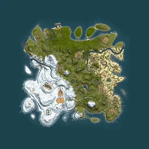 Rust map seed 2139990758, 4000x4000m top-down preview