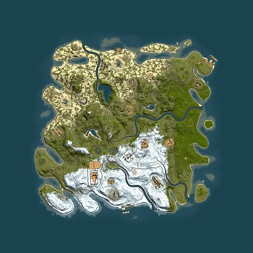 Rust map seed 1921805660, 4500x4500m top-down preview