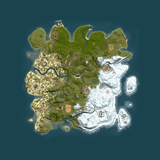 Rust map seed 1503436736, 4000x4000m top-down preview