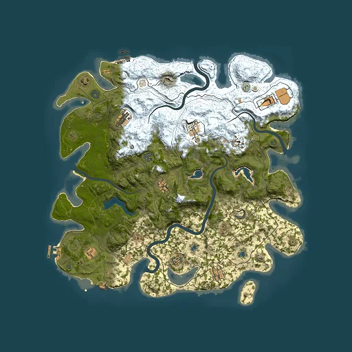 Rust map seed 1585031640, 4500x4500m top-down preview