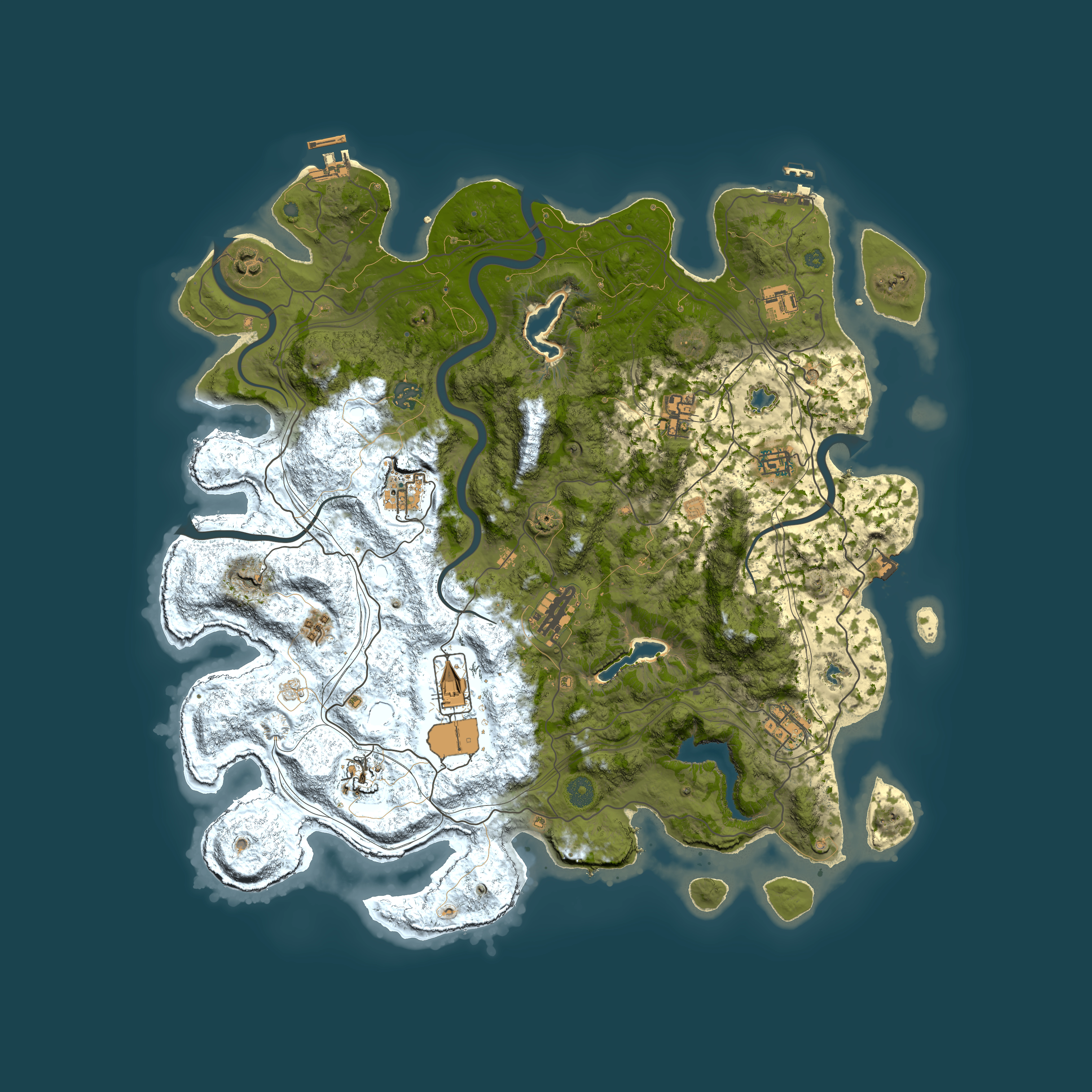 Full top-down render of Rust map seed 1501914675, 4500x4500m