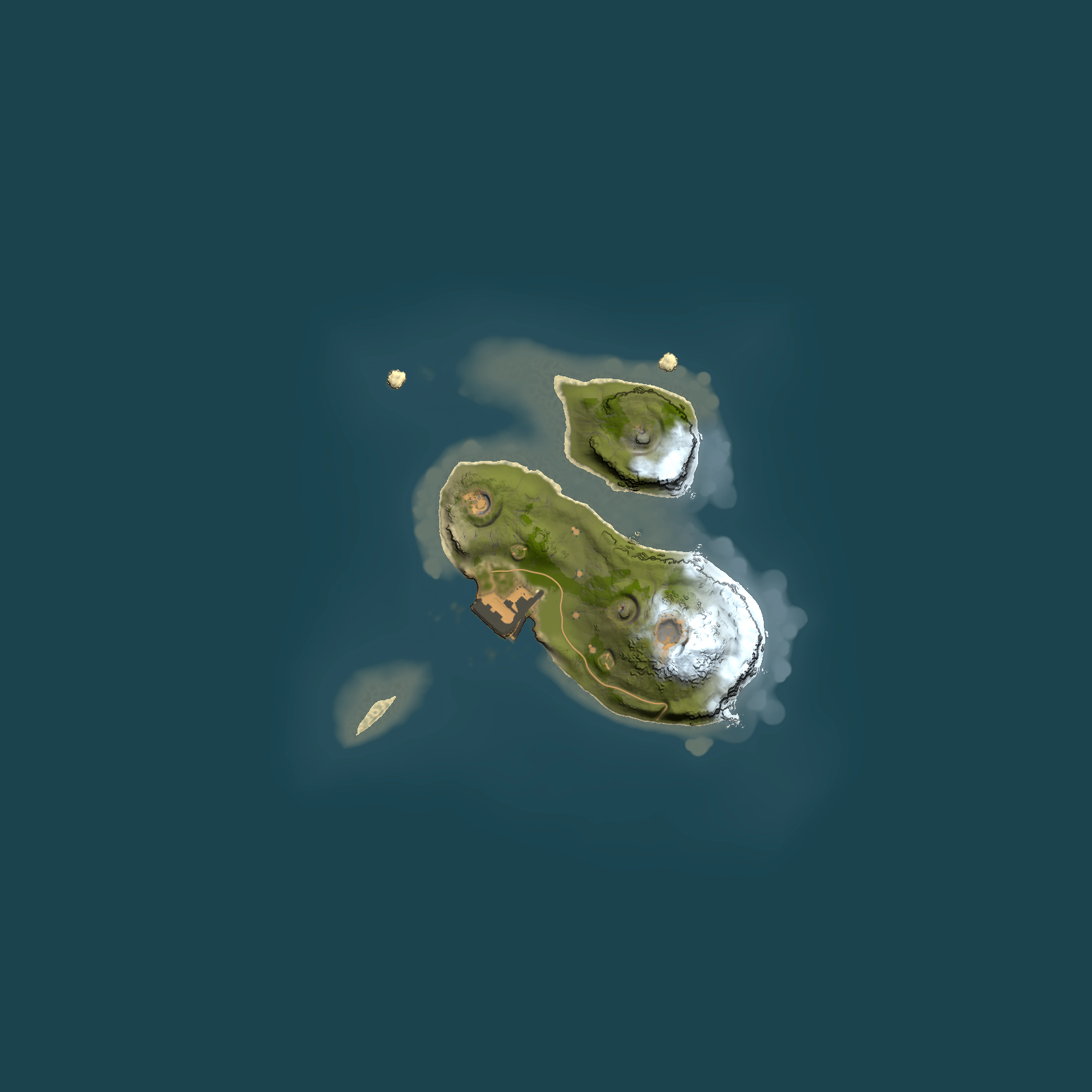 Full top-down render of Rust map seed 1615858655, 1500x1500m