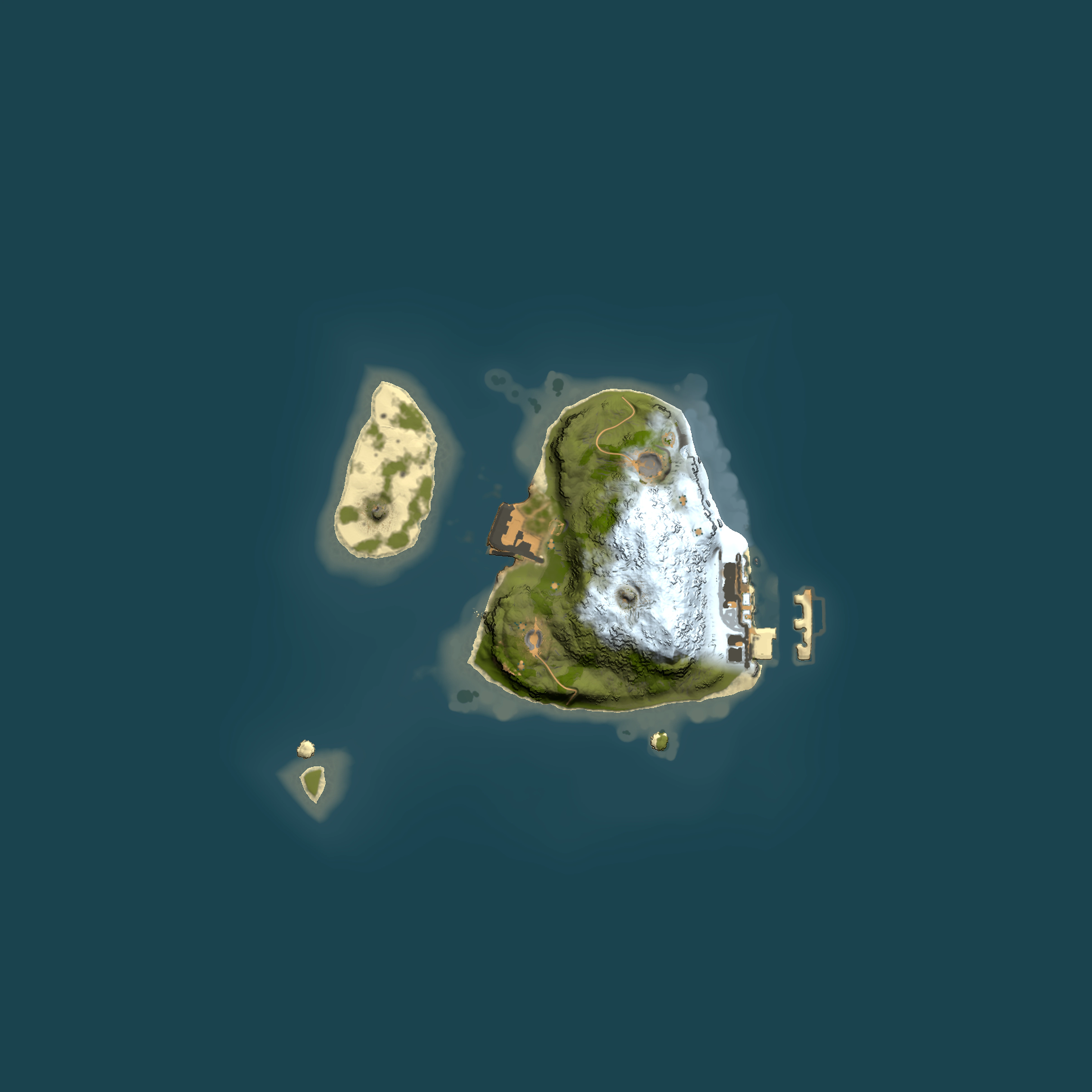 Full top-down render of Rust map seed 139454366, 1500x1500m